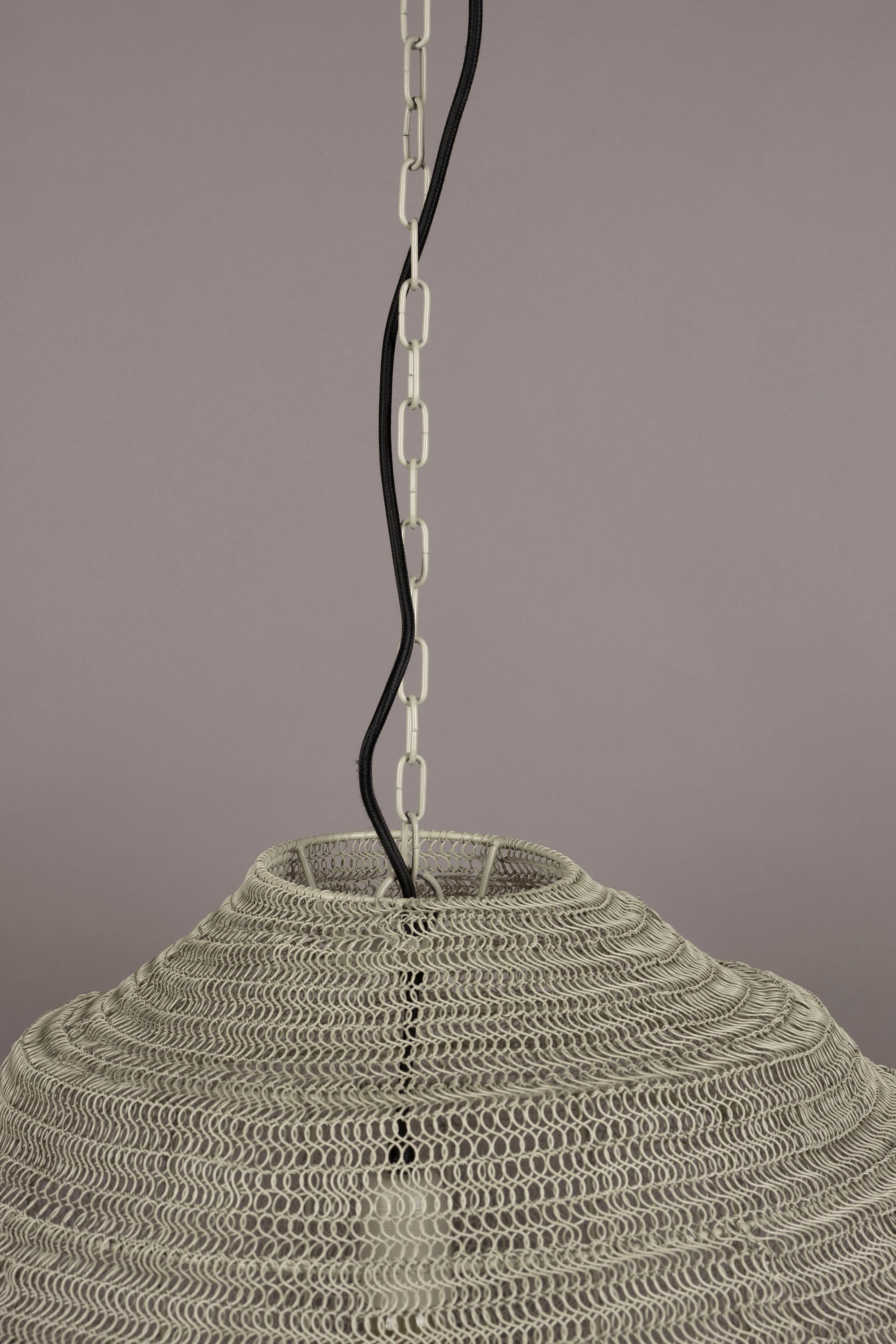 Dutchbone Meezan Sand Grey Metal Weave Pendant Light XL